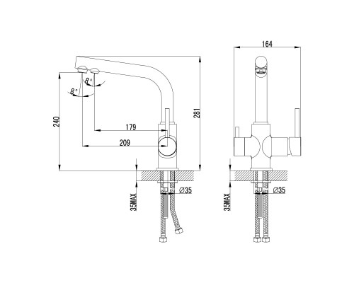 Смеситель для кухни Lemark Comfort LM3061C