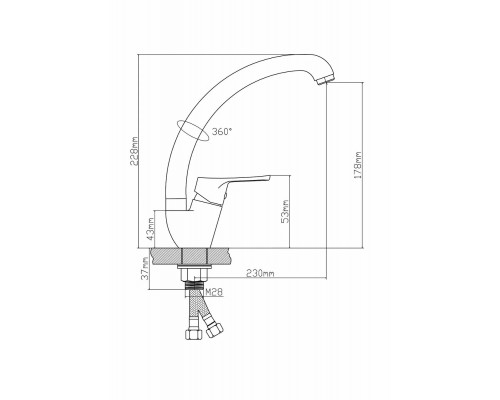 Смеситель для кухни BOOU B8290-10F