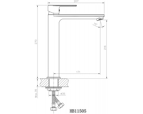 Смеситель для раковины Haiba HB11505-8