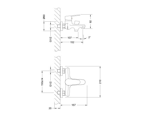 Смеситель для ванны Lemark Point LM0314C