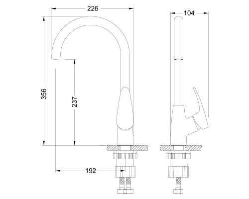 Смеситель для кухни Lemark Linara LM0405C