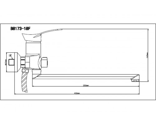 Смеситель для ванны BOOU B8173-18F