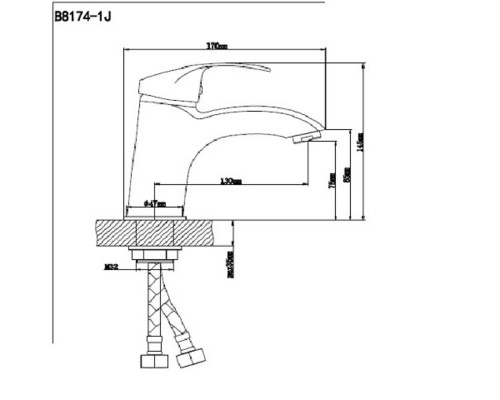 Смеситель для раковины BOOU B8174-1J