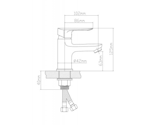 Смеситель для раковины BOOU B8274-1J