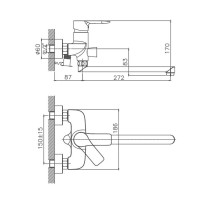 Смеситель для ванны Cron CN20095