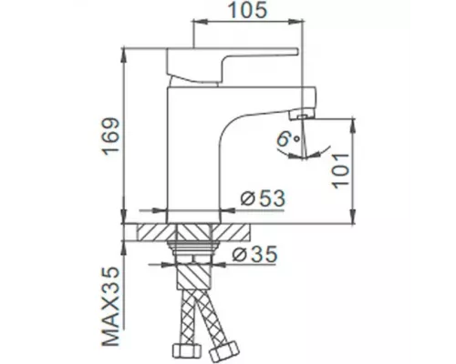 Смеситель для раковины FRAP F1030-4