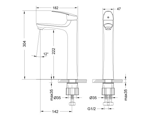 Смеситель для раковины Lemark Linara LM0409C