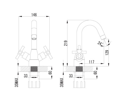 Смеситель для раковины Lemark Neo LM2207C