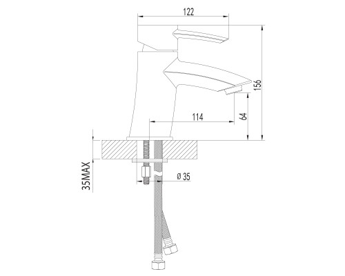 Смеситель для раковины Lemark Atlantiss LM3206C