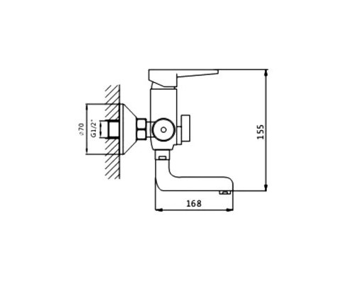 Смеситель для ванны Rainsberg R0602F