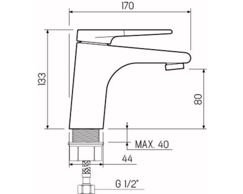 Смеситель для раковины РМС SL121-001F