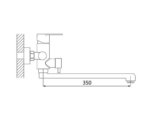 Смеситель для ванны Oute T40123