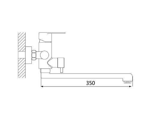 Смеситель для ванны Oute T40123Y