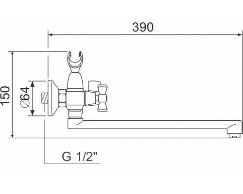 Смеситель для ванны РМС SL118-140P