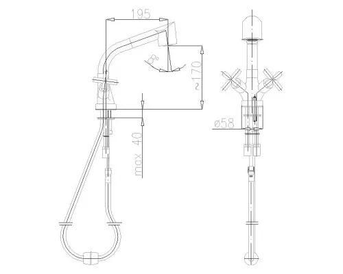 Смеситель для раковины Armatura Symetric 343110