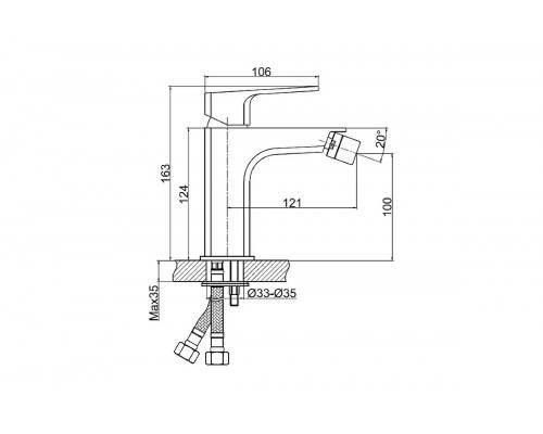 Смеситель для биде Cersanit WISLA 63058