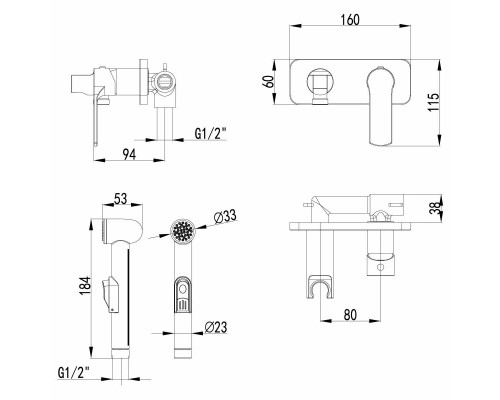 Смеситель для биде Lemark Plus Grace LM1519C