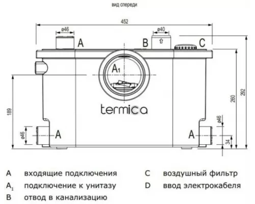 Канализационный насос Termica Compact Lift 400
