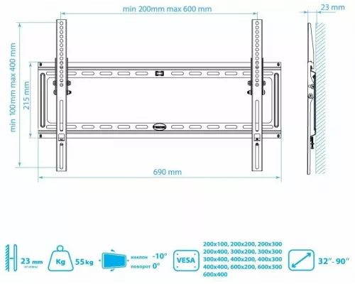 Кронштейн Kromax IDEAL-2