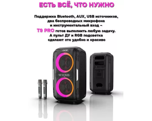 Портативная колонка W-King T9 PRO two mic