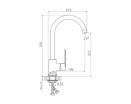 Смеситель для кухни Golden Fox Snowdonia 10830