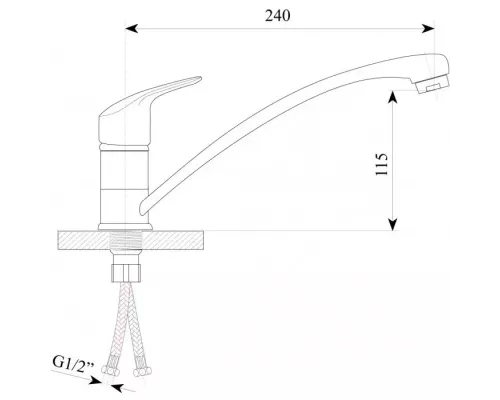 Смеситель для кухни Gran-Stone FS 4816-308