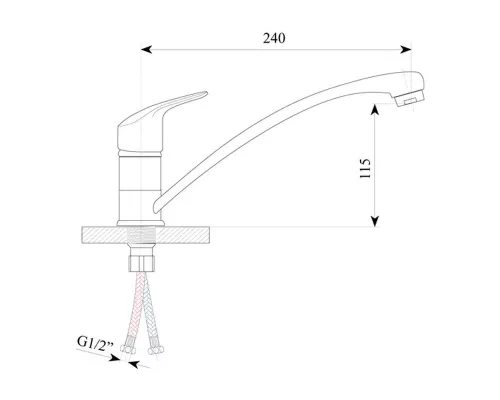 Смеситель для кухни Gran-Stone FS 4816-331