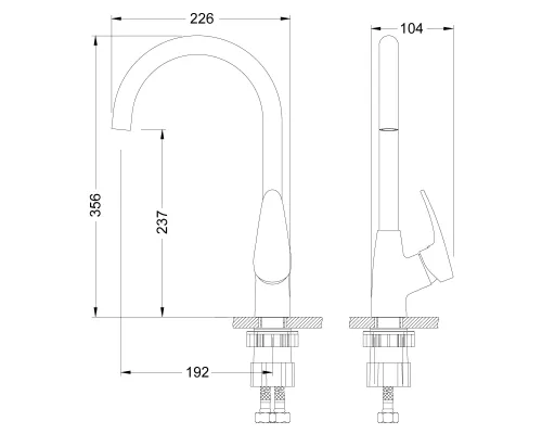Смеситель для кухни Lemark Linara LM0405C