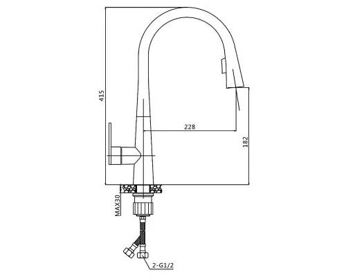 Смеситель для кухни Oute T60933B
