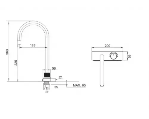 Смеситель для кухни РМС SUS130PVD-017F