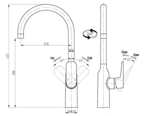 Смеситель для кухни Triton 15105
