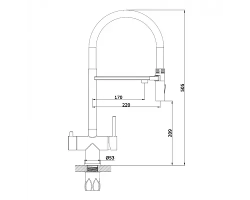 Смеситель для кухни Vieir V15019C