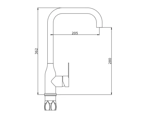 Смеситель для кухни Vieir V15030H1