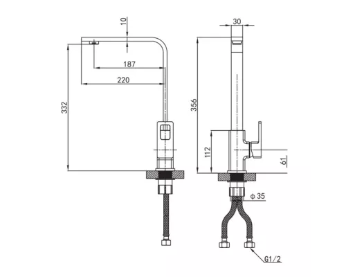 Смеситель для кухни Vieir V353523