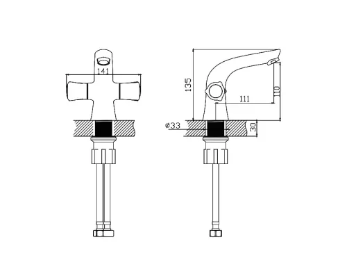 Смеситель для раковины Cron CN10866