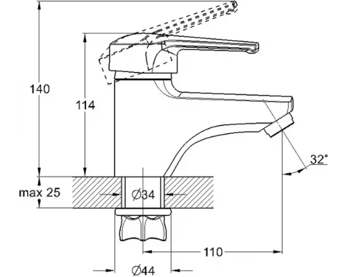 Смеситель для раковины G-Lauf SIT-A182