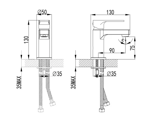 Смеситель для раковины Lemark Plus Grace LM1506С