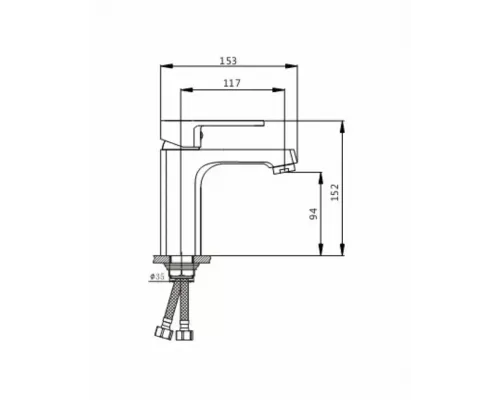 Смеситель для раковины Rainsberg R0201F-1