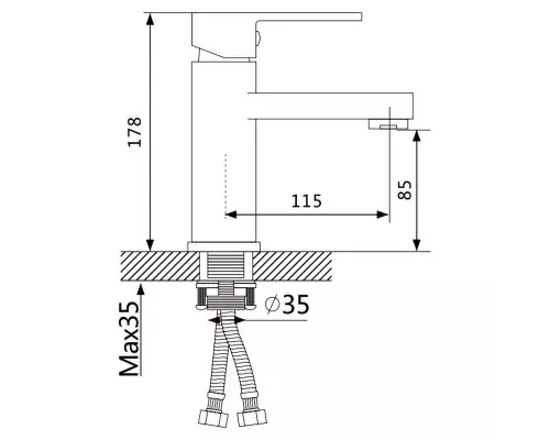 Смеситель для раковины Rainsberg R1001YF