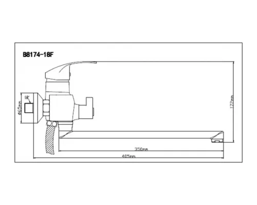 Смеситель для ванны BOOU B8174-18F