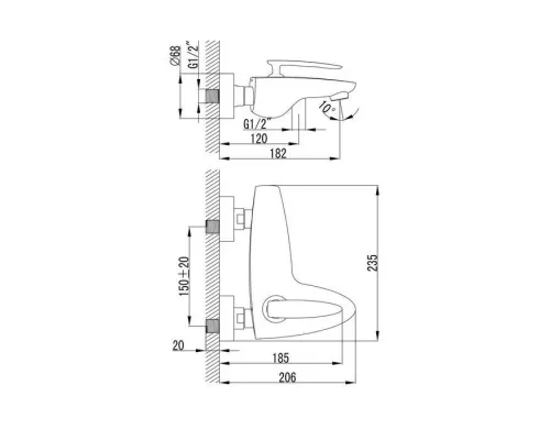 Смеситель для ванны IDDIS Viola Luxury VIOSB00I02