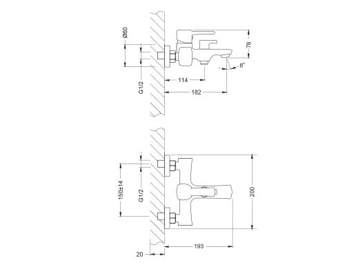 Смеситель для ванны Lemark Evitta LM0514C