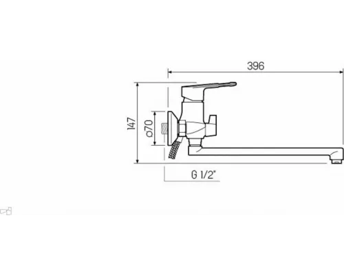 Смеситель для ванны РМС SL134-006E