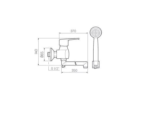 Смеситель для ванны РМС SL50-006E-1