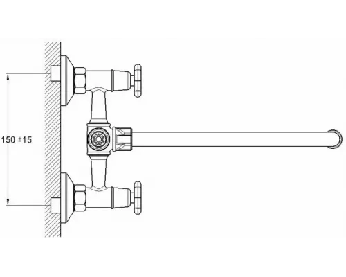 Смеситель для ванны Solone JIK7-A102-A