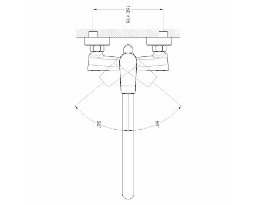 Смеситель для ванны TROYA FOB7-A134