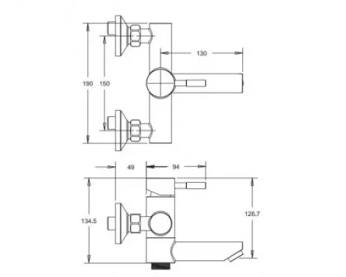 Смеситель для ванны Venta VS312KS