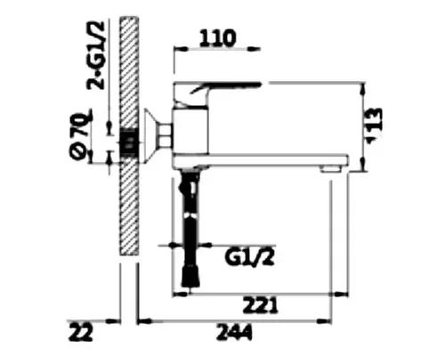 Смеситель для ванны Vieir V083532