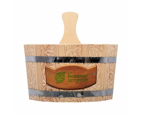 Ушат для бани и сауны Банные штучки Цветы 3,5л 33428