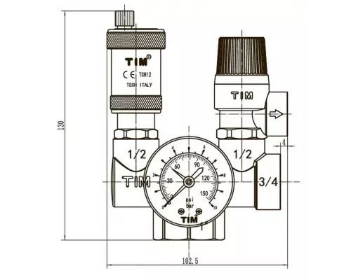Группа безопасности котла TIM JH-1026-3